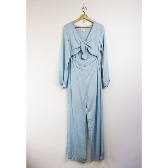 NEW Line & Dot Linsay Tie Front Cut Out Jumpsuit M - Picture 3 of 8